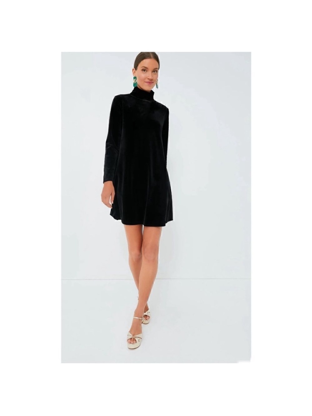 Tuckernuck Pomander Place Black Velvet Mottershead Dress Sz S